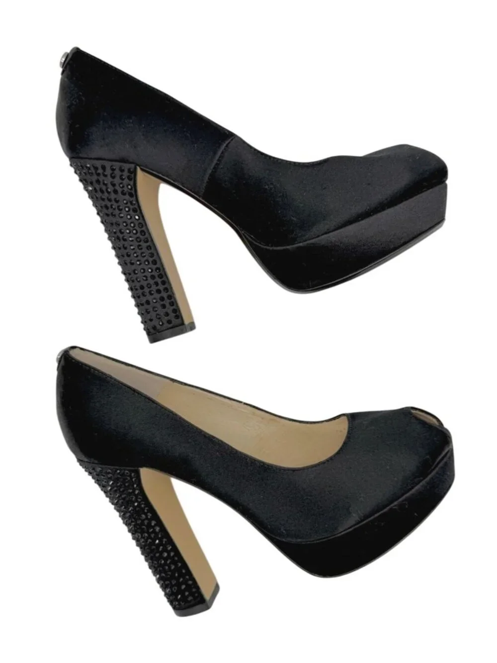 Michael Kors Nadia pumps Black Rhinestone embellished heel - Size 5